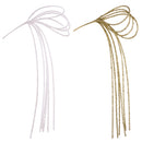 35" White and Gold Loop Spray