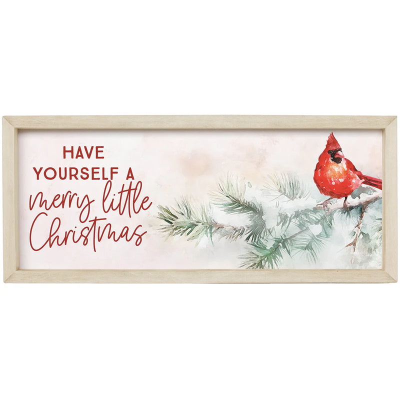 Merry Little Cardinals Framed Decor