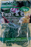 Rapiclip Twist and Clips 30 Pack