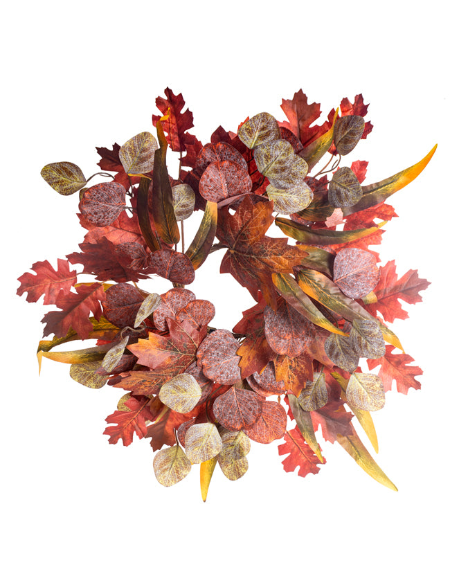 14" Fall Leaf Mix Candle Ring