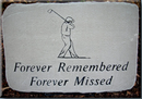 "Golfer Forever Remembered" Stone Plaque