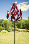 'Red Flame' Windspinner Garden Stake