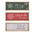 Snowflake Holiday Messages Wall Decor