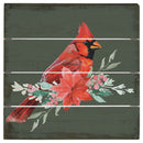 Poinsettia Cardinal Slotted Board Decor