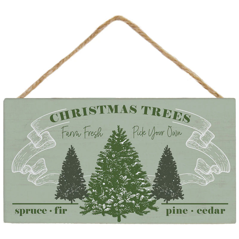 Christmas Tree Farm Hanging Wood Plaque