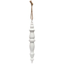 Finial Matte White Finish Ornament