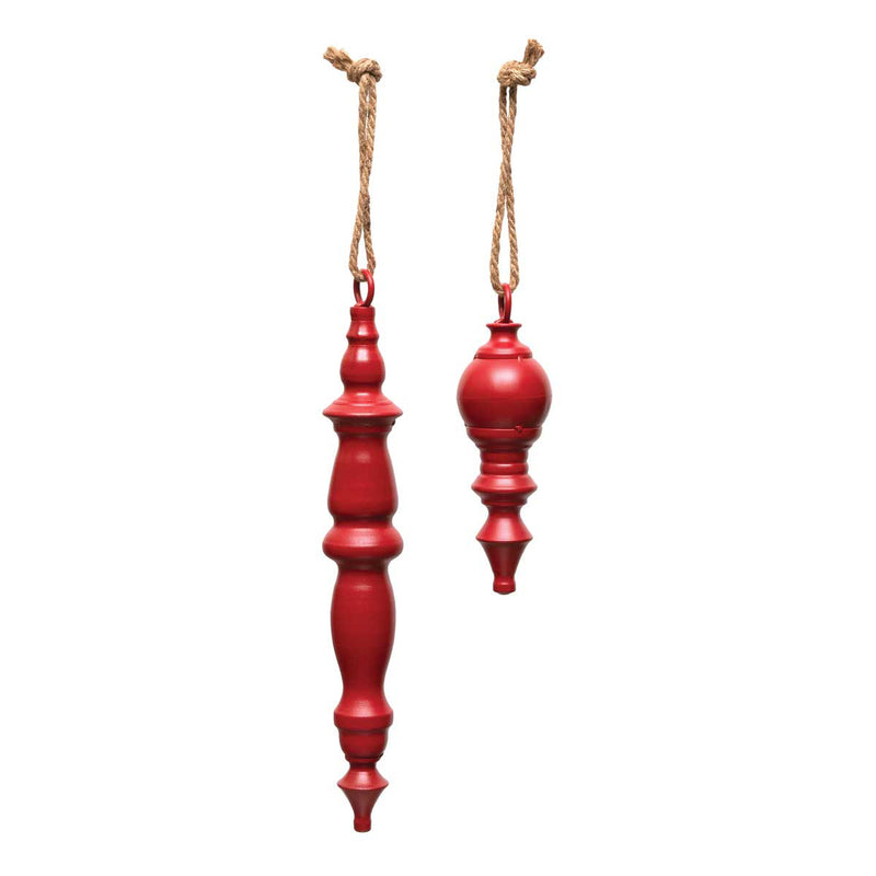 Finial Matte Red Finish Ornament