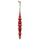 Finial Matte Red Finish Ornament
