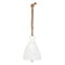 5.25" White Dome Bell with Rope Hanger