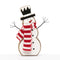 Sit-a-Bout Snowman with Scarf Wood Figurine