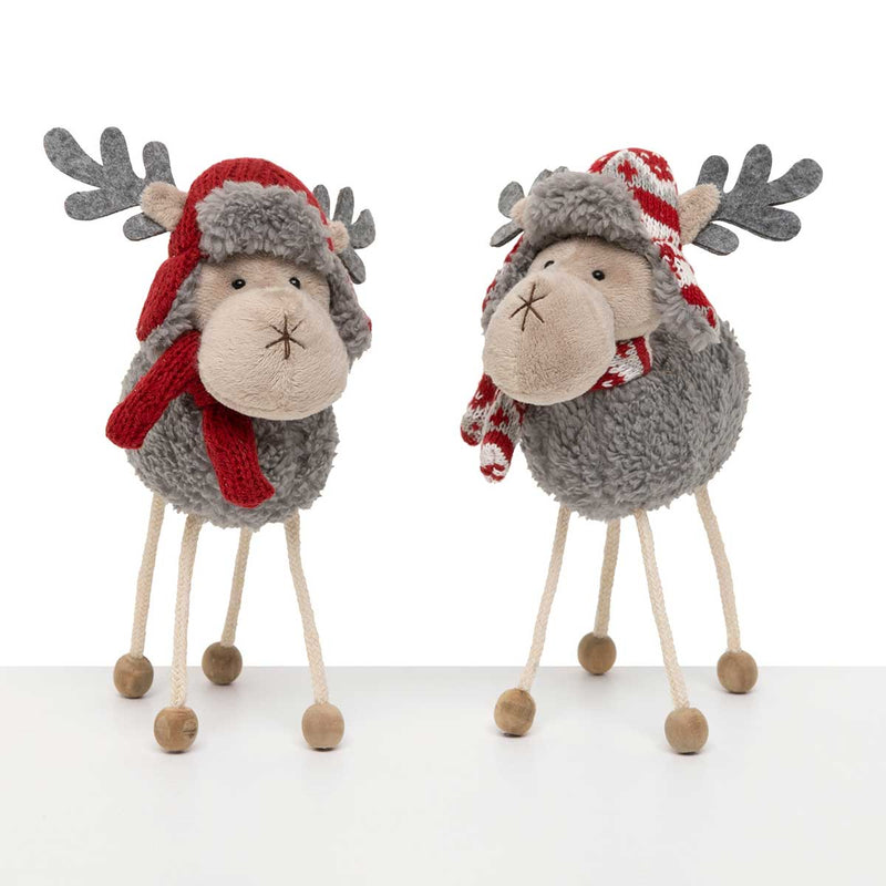 8.5" Whimsical Standing Moose Figurine