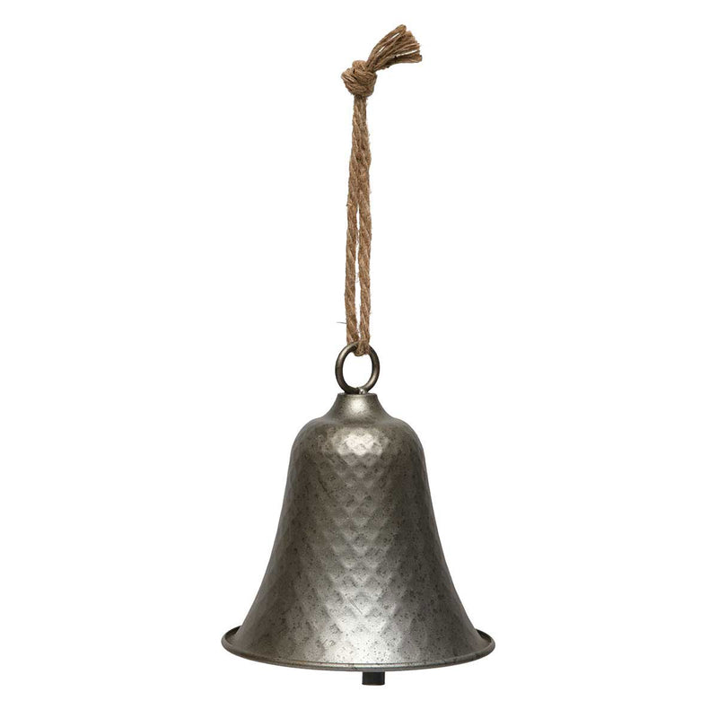 6.75" Pewter Colonial Bell with Rope Hanger