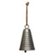 7" Pewter Colonial Ribbed Bell with Rope Hanger