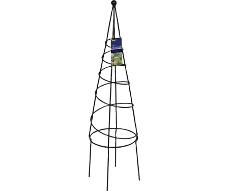 60" Spiral Metal Obelisk Trellis
