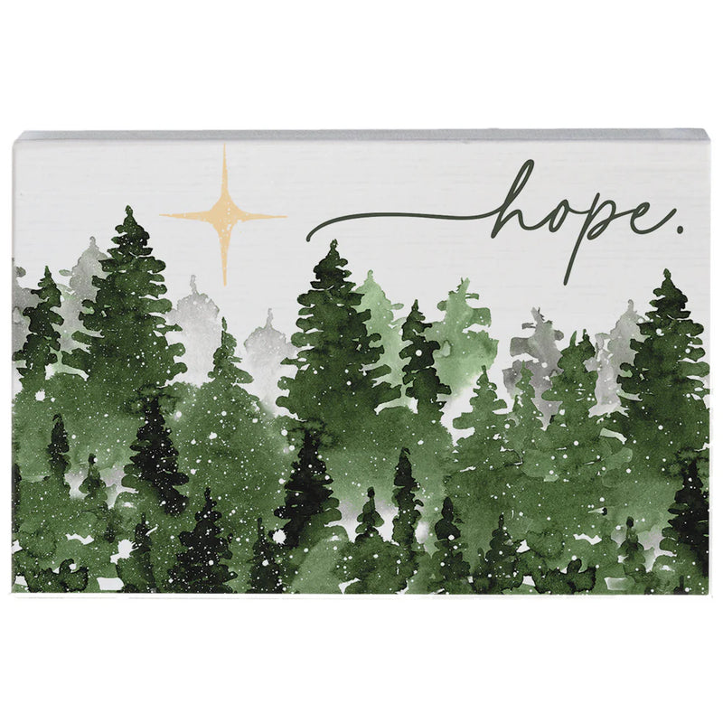 Hope Evergreens Star Wood Plaque