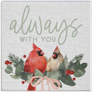Always Christmas Cardinals Pine Wood Decor