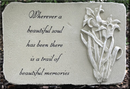 "A Beautiful Soul" Flower Stone Plaque