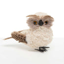 6.5" Feathered Winter Owl Figurine