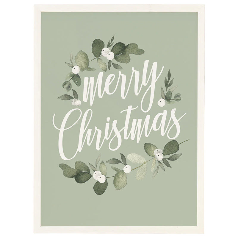 Merry Christmas Green Wall Decor