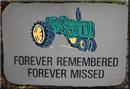 "Tractor Forever Remembered" Stone Plaque