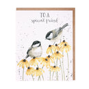 'Let Friendship Bloom' Chickadee Card