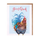 'Good Cluck' Cockerel Good Luck Card