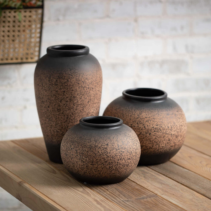 Speckled Cocoa Brown Vase