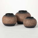 Speckled Cocoa Brown Globe Vase