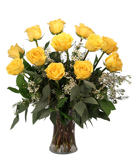 'Hello Friend Yellow Rose' Floral Arrangement