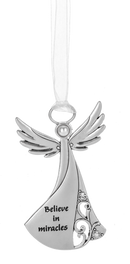 "Believe in Miracles" Angels Among Us Ornament