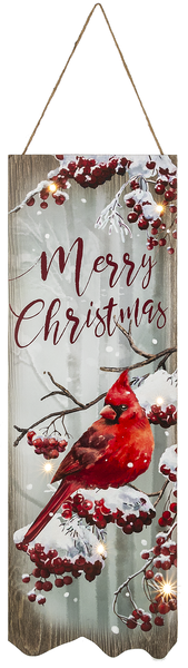 Christmas Cardinal Light Up Plaques