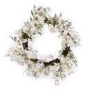 24” White Cherry Blossom Faux Wreath