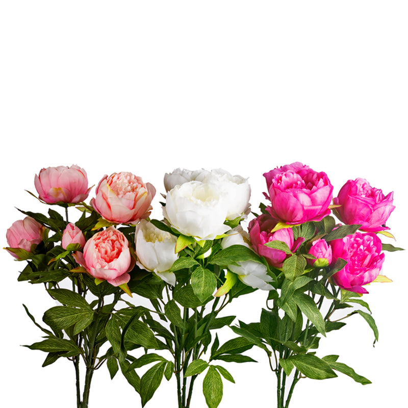 23" Peony Bush Assorted Colors