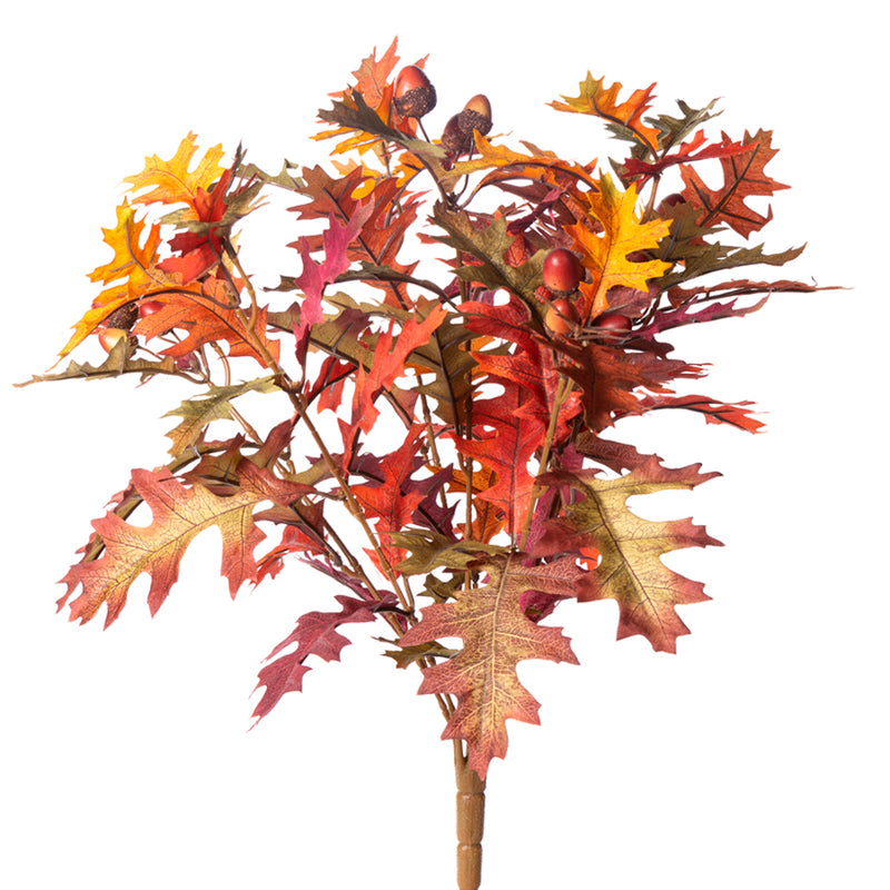 18" Autumn Oak Leaf Bush