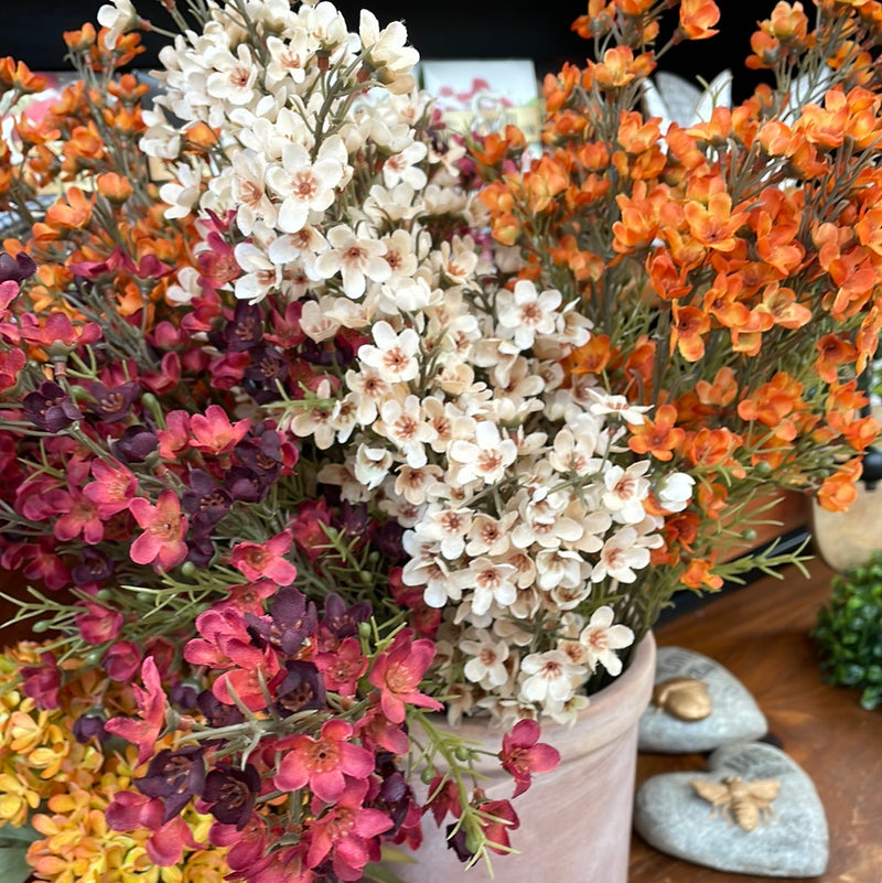 18" Fall Wax Flower Bush