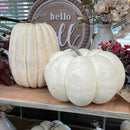 6-9" White Foam Pumpkin Decor