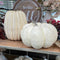 6-9" White Foam Pumpkin Decor