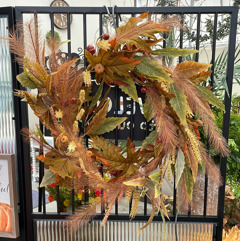 24" Fall Foliage Mix Wreath