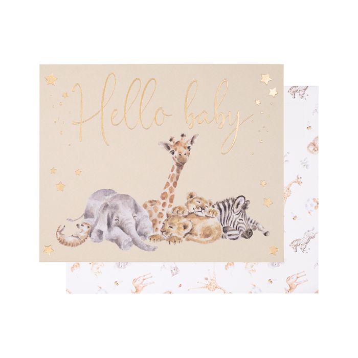 'Little Savannah' African Animal Baby Card