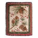 Berries And Pine Tapestry Throw