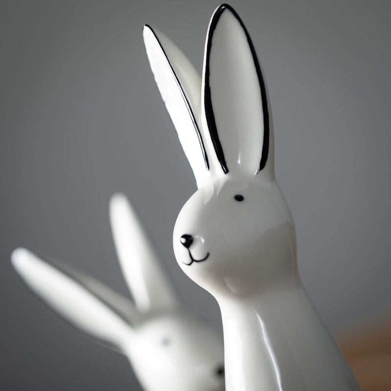 Abstract Porcelain Bunny Figurine