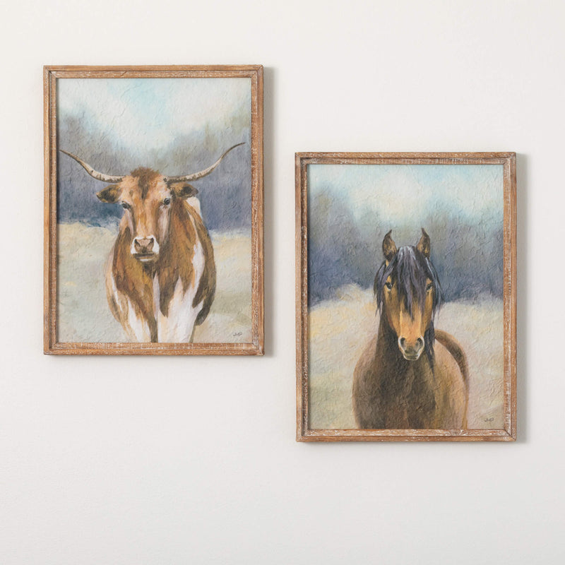 Ranch Horse/Steer Wall Decor