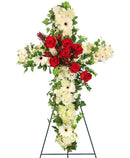 'Peaceful Crossover in Red' Standing Spray