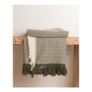 Zig Zag Green Tapestry Throw