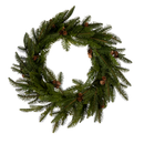 24" Hemlock with Cones Wreath