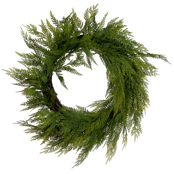 24" Real Touch Cedar Wreath