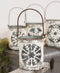 White Vintage Snowflake Bucket