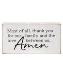 Family, Home, Amen Wooden Block