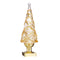 14" Geometric Lighted Tree with Gold Swirling Glitter