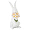 11.5 " Bunny with Pink Flowers Figurine